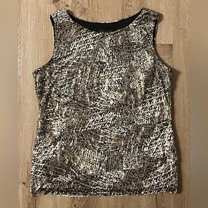 NWT‎ Dressbarn Collection Sleeveless Tank Top Layered Gold Sequins Women’s XL